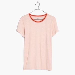 Madewell Whisper Cotton Ringer Lucid Pink